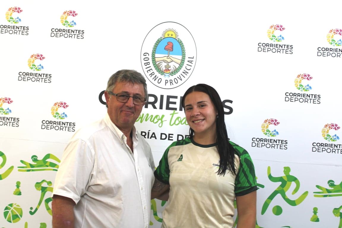 Jorge Terrile recibió a la campeona nacional de remo, Agostina Manzotti