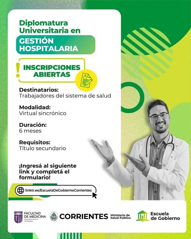 Abrieron las inscripciones para la Diplomatura Universitaria en Gestión Hospitalaria