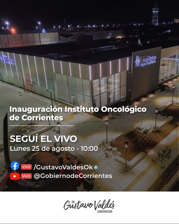 Valdés inaugura el Instituto Oncológico de Corrientes