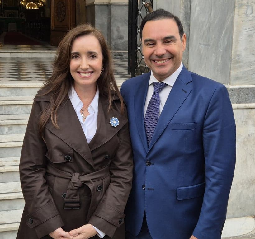 El gobernador Valdés recibió a la vicepresidente Villarruel